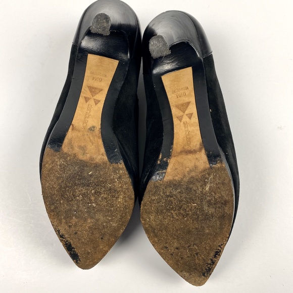 DaniBlack Ankle black suede Boots slip-on booties stiletto Heels size 6.5 shoes - Picture 6 of 8
